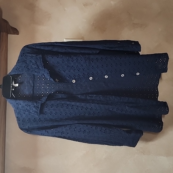 Maurice's Eyelet Button Down Shirt - Picture 2 of 6